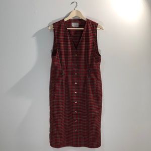 Vintage Pendleton Tartan Plaid Dress 10 100% Wool
